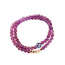 Pulseira de ametista natural de dupla camada de 4 mm para mulheres Pulseira de ametista natural de dupla camada de 4 mm para mulheres