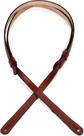 Pulseira de bandolim Levy's Leathers 1/2 escultura em couro marrom