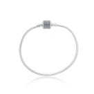 Pulseira de Berloques com fecho cravejado de zircônias pretas