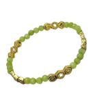 Pulseira De Bolas Verde Com Zirconias Banho De Ouro 18k 4233