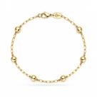 Pulseira De Bolinha 6mm Banhada Ouro18k Premium Antialérgica
