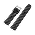 Pulseira De Borracha Preta Para Relógio De Mergulho 20mm Com Padrão Waffle, Acessório De Pulseira De Borracha Preta Para Relógio De Mergulho 20mm Com Padrão Waffle, Acessório De