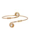 Pulseira de braço MakeMeChic dourada com flor de opala, tamanho único