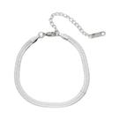 Pulseira De Cadeia Plana Em Aço Inoxidável Dourada E Prateada Para Homens E Mulheres, Estilo Retro E