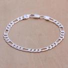 Pulseira De Cadeia Prateada De 6MM Para Homens E Mulheres, Joias De Moda, Presente De Casamento