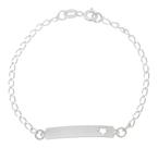 Pulseira De Chapinha Infantil Bebê Prata 925 Kl
