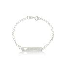 Pulseira De Chapinha Infantil Com Coração Vazado Prata 925kl