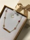 Pulseira de Chapinha Infantil em Ouro 18K - Pedras Coloridas