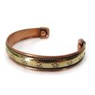 Pulseira de Cobre e Bronze Magnética Ajustável Unissex