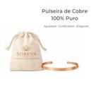 Pulseira de Cobre Puro Ajustável Unissex Terapêutica Premium