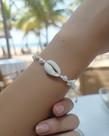Pulseira de Conchas de Búzios Branca Moda Praia