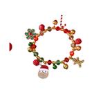 Pulseira De Contas De Cristal De Natal Com Papai Noel, Boneco De Neve E Bengalas Doces - Joia Para