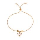 Pulseira de coração ajustável para mulheres em aço inoxidável Pulseira de coração ajustável para mulheres em aço inoxidável