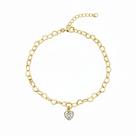 Pulseira de Corações Entrelaçados com Zircônia - Acessório Feminino Elegante