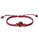 Pulseira de corda vermelha de estilo chinês para mulheres feita à mão Adjustab