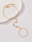 Pulseira De Corrente De Dedo Em Aço Inoxidável Dourado Com Contas Para Mulheres, Joia Minimalista,
