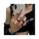 Pulseira De Corrente Geométrica Preta, Joias De Moda Punk Emo Para Mulheres E Homens