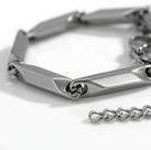Pulseira de Corrente Prateada de de Aço Inoxidável 316L