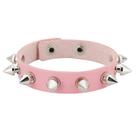Pulseira de couro azul com detalhes em metal prateado