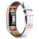 Pulseira de couro de reposição para Fitbit Charge 2 Mornex White