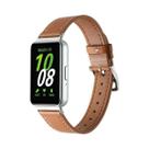 Pulseira De Couro Fina Para Samsung Galaxy Fit 3 - Acessório De Substituição Para Relógio