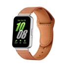 Pulseira De Couro Genuíno Ajustável Para Samsung Galaxy Fit3 SM-R390 2024