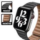 Pulseira de Couro Magnética Compatível com Apple Watch 42mm 44mm 45mm