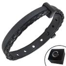 Pulseira de Couro Preto Minimalista DUO BLACK com Fecho Strap Plug Ajustável Pulseira de Couro Preto Minimalista DUO BLACK com Fecho Strap Plug Ajustável