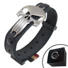 Pulseira de Couro Preto SKULL Onix com Fecho STRAP PLUG Ajustável Pulseira de Couro Preto SKULL Onix com Fecho STRAP PLUG Ajustável