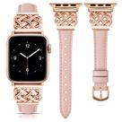 Pulseira de couro TOYOUTHS para Apple 38/40/41/42 mm rosa+rosa Pulseira de couro TOYOUTHS para Apple 38/40/41/42 mm rosa+rosa