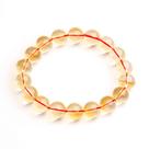 Pulseira de cristal citrino brasileiro natural com miçangas de 8 mm