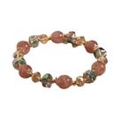 Pulseira De Cristal Com Pedras Preciosas Unissex, Estilo Fashion E Fofo
