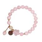 Pulseira de cristal para mulheres com contas de quartzo rosa Pulseira de cristal para mulheres com contas de quartzo rosa