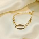 Pulseira de Elos Vasados Semi Joia Banhado Ouro 18k