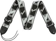 Pulseira de guitarra Fender com monograma de 5 cm preta/cinza claro/cinza escuro