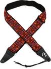 Pulseira de guitarra Fender Festival Red com 5 cm de largura e comprimento ajustável Pulseira de guitarra Fender Festival Red com 5 cm de largura e comprimento ajustável