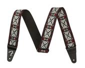 Pulseira de guitarra Fender Pasadena Woven Red Snowflake 34-59cm