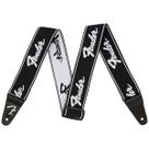 Pulseira de guitarra Fender Weighless Running Logo 5 cm preto/branco