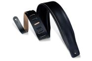 Pulseira de guitarra Levy's Leathers 3 em couro com estofamento de espuma preta