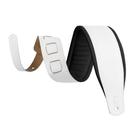Pulseira de guitarra Levy's Leathers Amped Leather Series 3 branca/preta