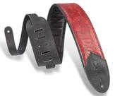 Pulseira de guitarra Levy's Leathers Sundance de 3 larguras em couro estampado
