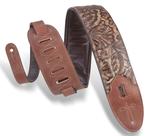Pulseira de guitarra Levy's Leathers Sundance de 3 larguras em couro estampado