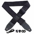 Pulseira de guitarra YIKOKO Corduroy com extremidade de couro integral de 5,1 cm