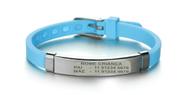 Pulseira de Identificação Infantil Personalizada Crianças Azul