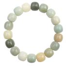 Pulseira de jade branca Bodhizi com miçangas para homens e mulheres 11x12mm