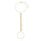 Pulseira de mão alice zircônias folheada a ouro 18k