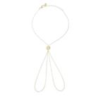 Pulseira de mão soraia mini medalhas folheada a ouro 18k