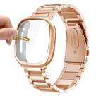Pulseira de metal Maxjoy compatível com Fitbit Sense/Versa 3 Rose Gold