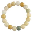 Pulseira de miçangas Bodhizi Frosted White para homens e mulheres Pulseira de miçangas Bodhizi Frosted White para homens e mulheres
