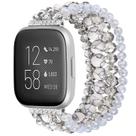 Pulseira de miçangas para Fitbit Versa 2/Fitbit Versa feminina branca